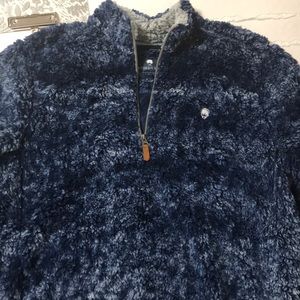 SOUTHERN SHIRT FROSTY TIPPED SHERPA- BLUE